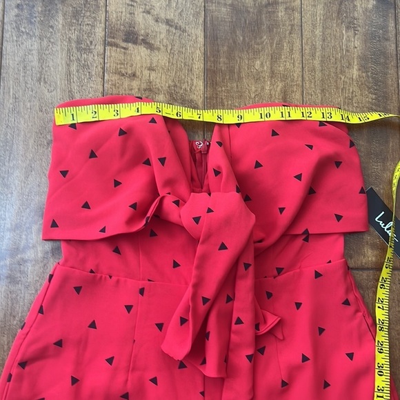 Lulus Nectar Red Print Strapless Tie-Front
Jumpsuit Size M - Picture 9 of 15